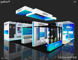 40x40 Island booth design by Pro-X Exhibits